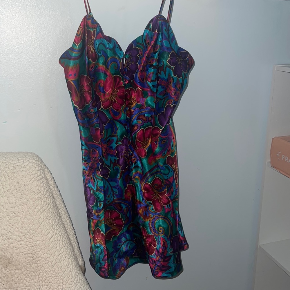 Victoria Secret multicolor floral paisley slip dress